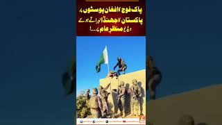 پاک فوج کا افغان پوسٹوں پر پاکستان کا جھنڈا لہراتے ہوئے ویڈیو منظرِ عام پر! #gnn  #pakafghanclash