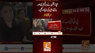 اپوزیشن نے بد تمیزی اور بد تہذیبی کی بنیاد رکھی، مریم نواز #gnn #breakingnews  #update #news