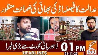 Court decision! | Dicky Bhai's bail granted! | News Headlines | 01 PM | 24 NOV 2025 | GNN