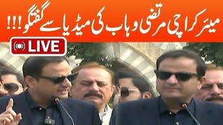 LIVE | Mayor Karachi Murtaza Wahab Media Talk | GNN