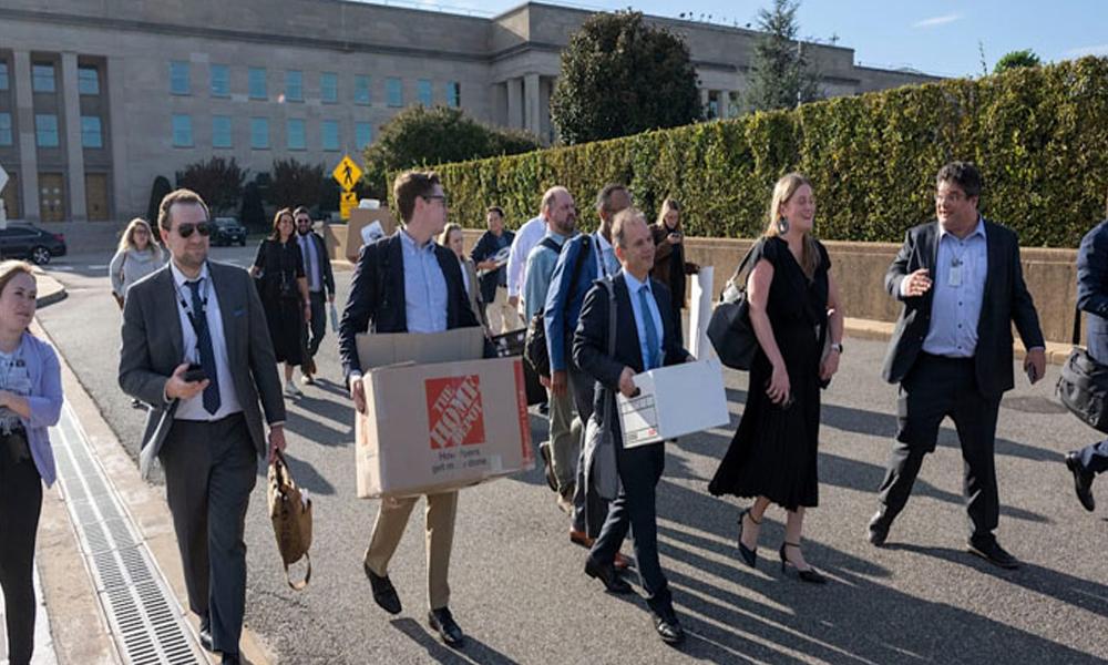 Journalists vacate Pentagon offices after new sanctions policy rejected