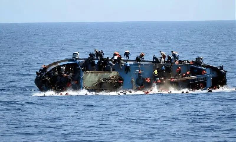 یورپ جانیوالے تارکین وطن کی ایک اور کشتی ڈوب گئی، 40 افرادجاں بحق