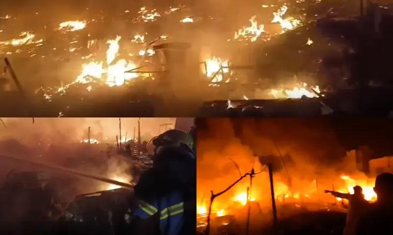 A dreadful fire guts 500 huts in Karachi’s Gulistan-e-Johar