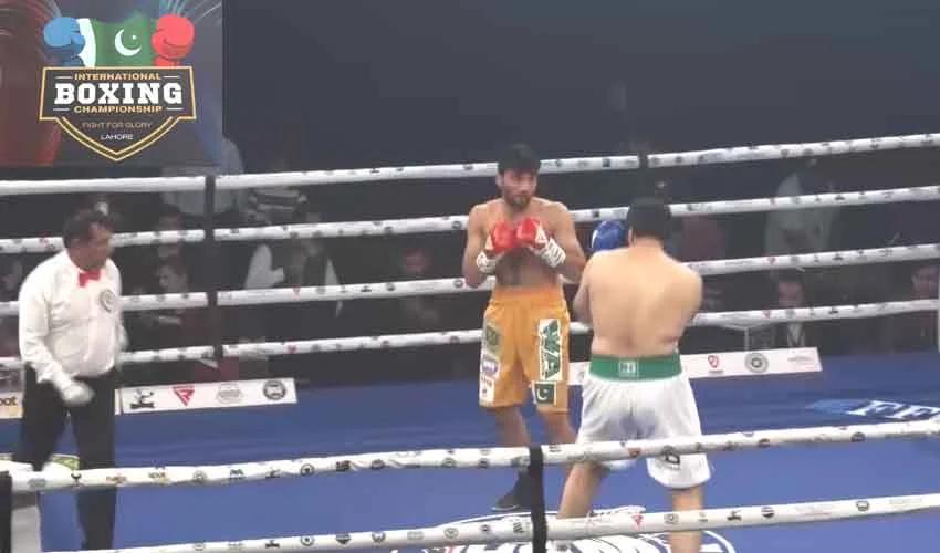 لاہور میں دوسری انٹرنیشنل باکسنگ چیمپئن شپ کے مقابلے پورے جوش و جذبے سے جاری