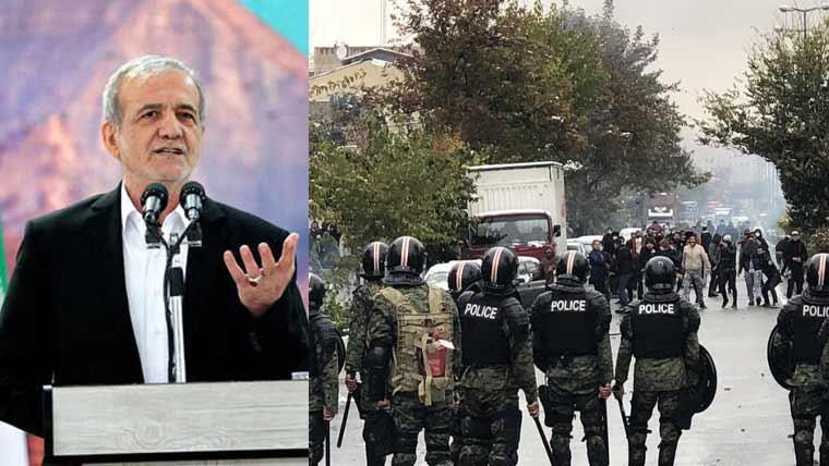 ایرانی صدر کاسیکیورٹی فورسزکو مظاہرین کیخلاف کارروائی نہ کرنے کا حکم