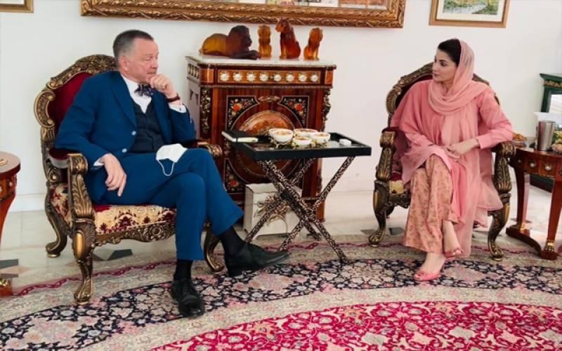 مریم نواز کی جرمن سفیر سے ملاقات,باہمی دلچسپی کے امور پرتبادلہ خیال