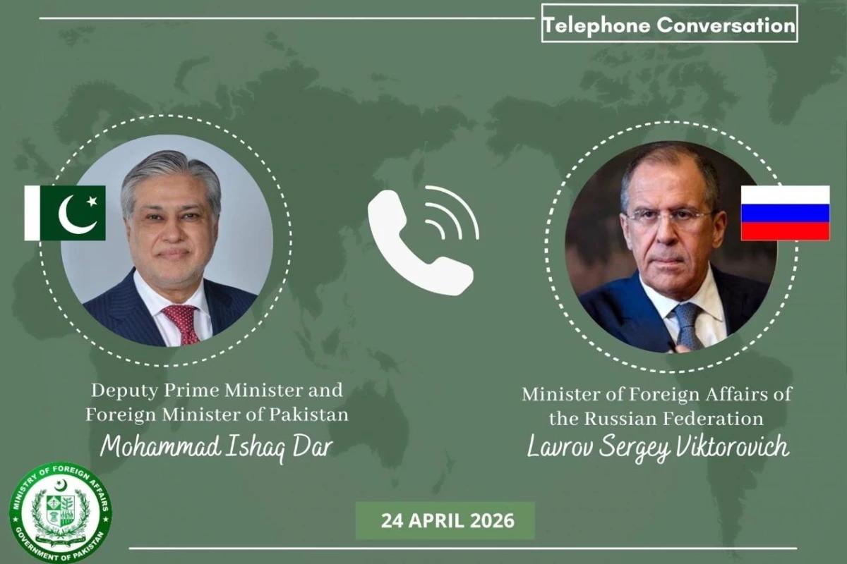 اسحاق ڈار کا روسی وزیر خارجہ سے ٹیلیفونک رابطہ،دوطرفہ تعلقات ،عالمی امن و سلامتی پر تبادلہ خیال