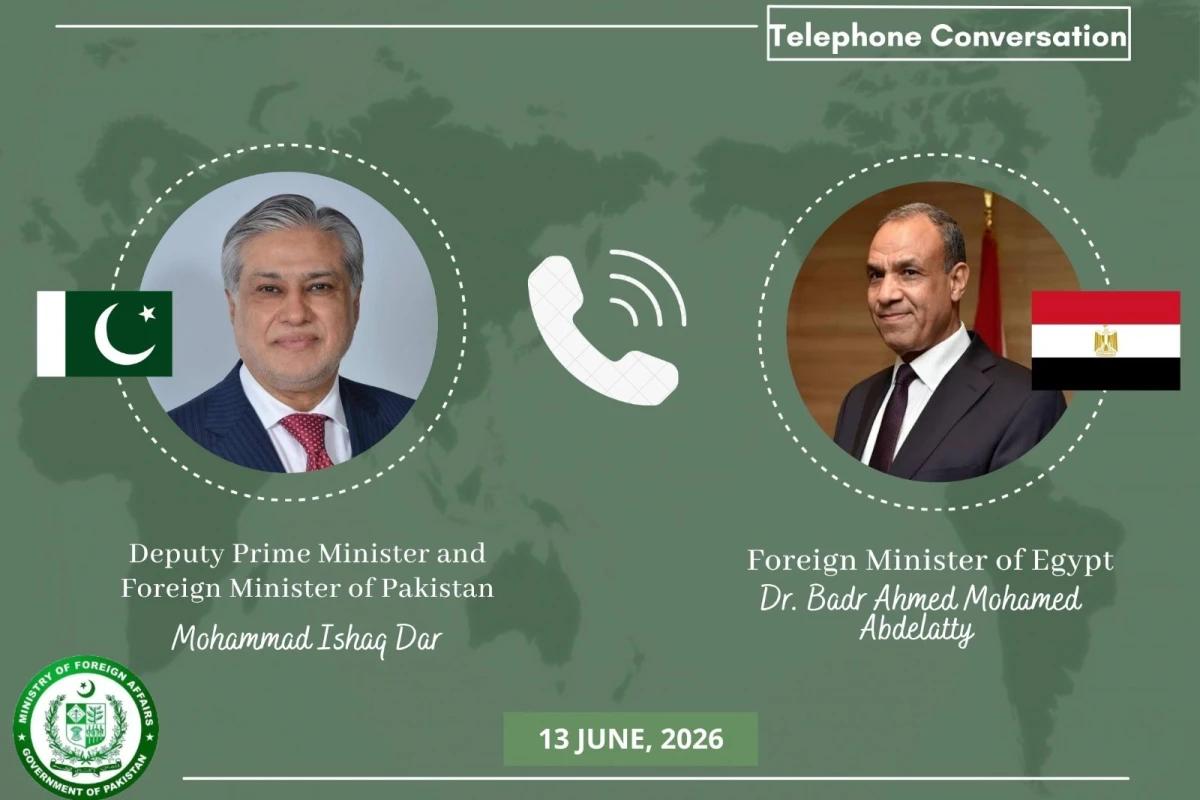 اسحا ق ڈار کا مصری وزیر خارجہ سے ٹیلیفونک رابطہ،خطے کی تازہ صورتحال پر تبادلہ خیال
