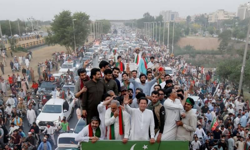 PTI's long march enters third day
