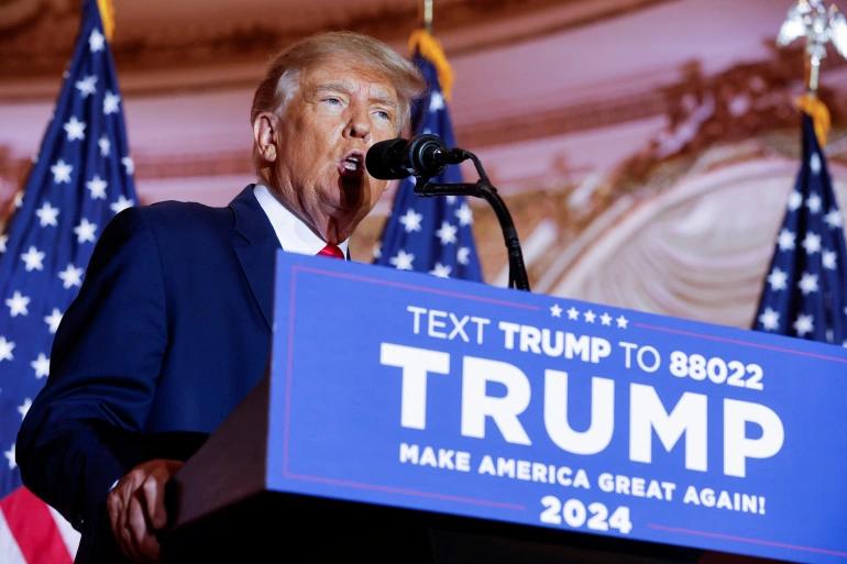 Former US President Trump announces 2024 presidential bid