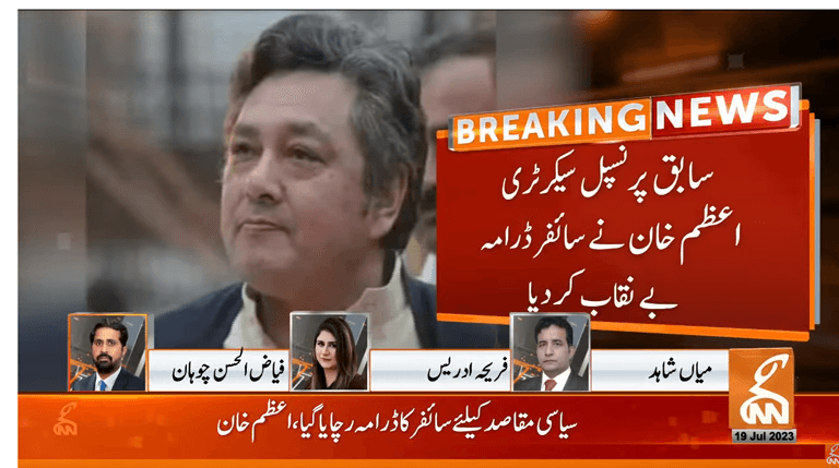 سائفر ایک سازش تھی جسے سیاست کے لیے استعمال کیا گیا تھا،اعظم خان