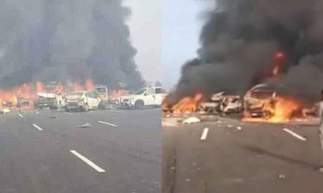 مصر میں متعدد کاروں کے تصادم سے 32 افراد ہلاک جبکہ 63 افراد زخمی