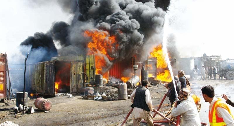 Blast on illegal petrol shop