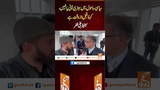 سیاسی ماحول میں بہتری آئی یا نہیں، کہنا قبل از وقت ہے, سینیٹر علی ظفر#gnn #latest #updates