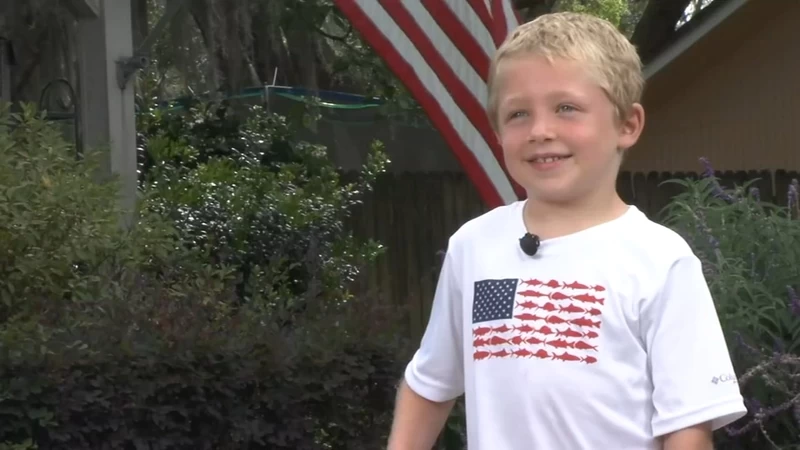 7-year old swims an hour to shore, rescue family