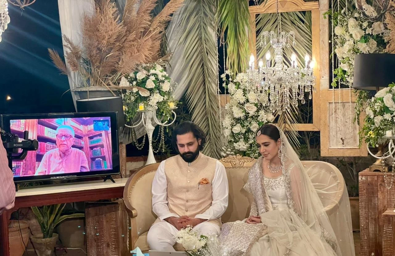 Mansha Pasha, Jibran Nasir tie the knot in intimate wedding ceremony
