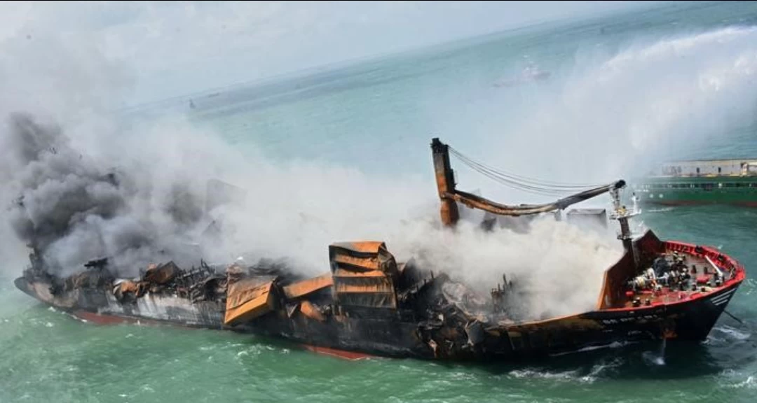 Authorities recover ‘Data Recorder’ from Singaporean ship sinking off Sri Lanka