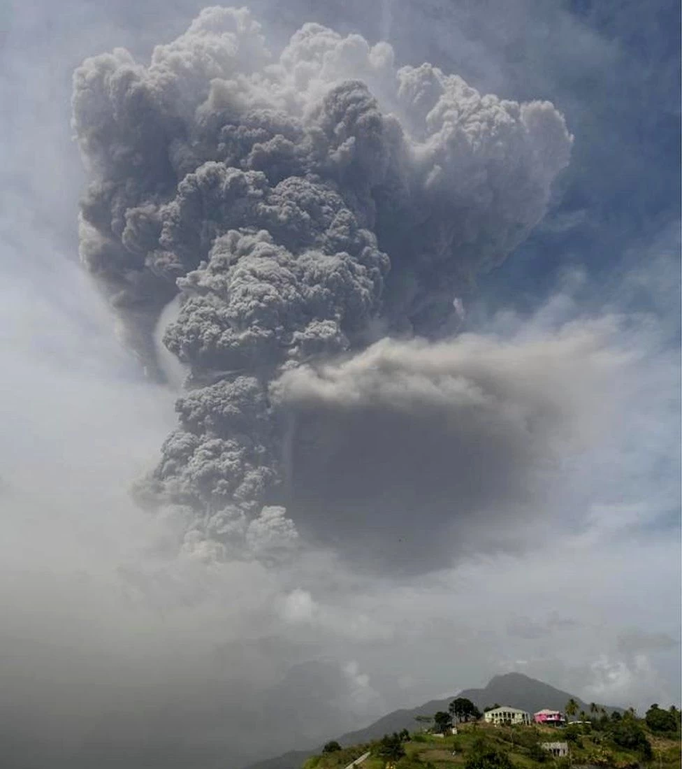 ‘Explosive’ volcanic eruption in Caribbean island sparks mass evacuation