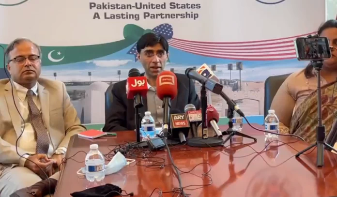 Pak-US agree to continue working together, Dr Moeed