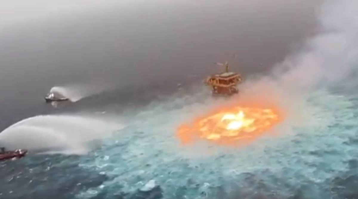 'Ocean on fire': Huge blaze erupts in Gulf of Mexico, extinguished after five hours