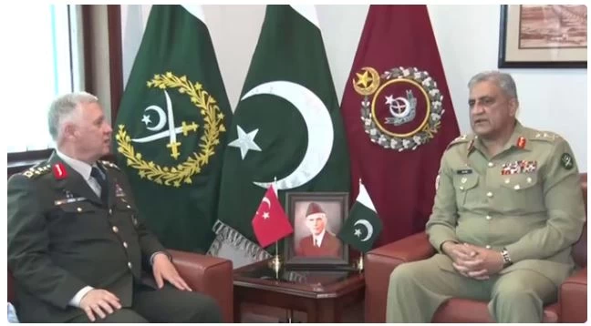 Turkish land forces commander calls on General Qamar Javed Bajwa