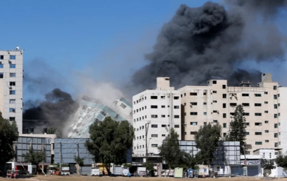 Israel razes building that houses Al-Jazeera, AFP, AP