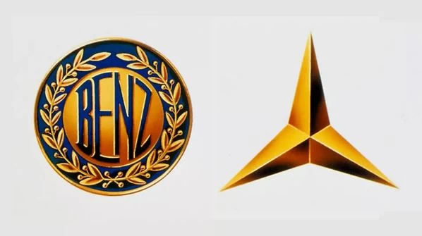 The two original logos from 1909 (Image credit: Mercedes-Benz/Future)
