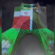 یوم پاکستان کے موقع پر تہران کے آزادی سکوائر پر ایران اور پاکستان کے پرچم منور