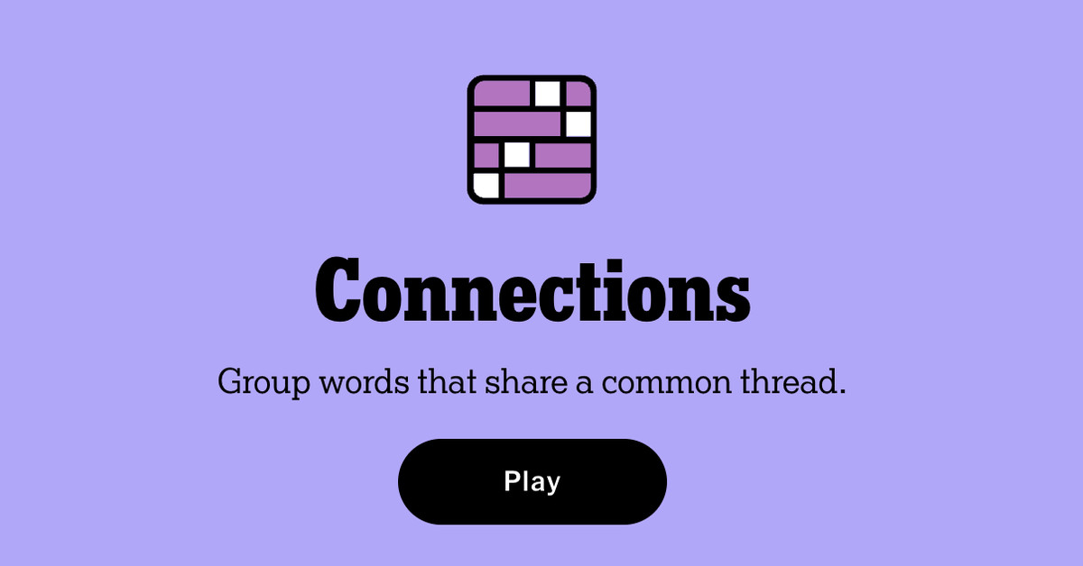 Connections hint. Connections hint