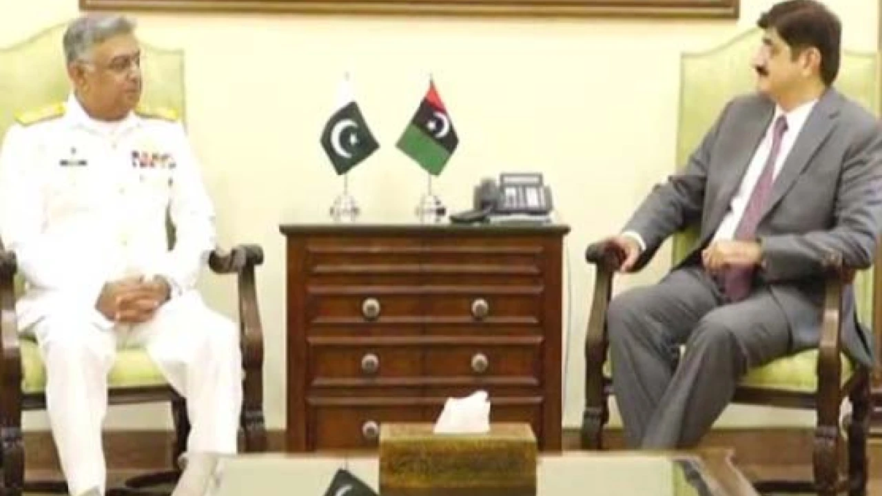 CM Sindh meets Naval chief Admiral   