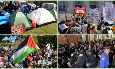 امریکہ   : جامعات میں غزہ میں ہو نے والی اسرائیلی جارحیت کے خلاف مظاہرے ، طلباء گرفتار