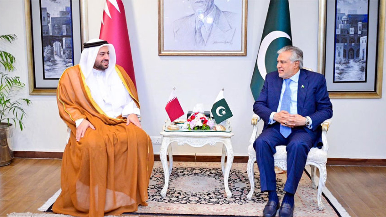 نائب وزیر اعظم کی قطری  وزیر مملکت برائے امور خارجہ  سے ملاقات