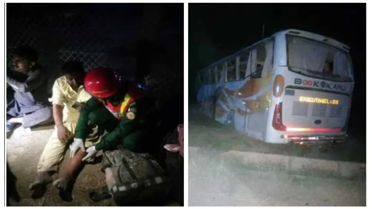 Tire burst overturns bus killing three in Rahin Yar Khan