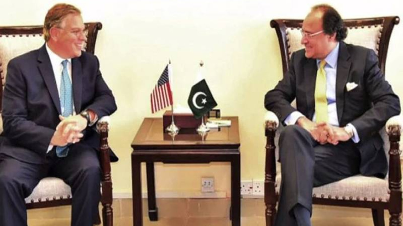 وفاقی وزیر خزانہ محمد اورنگزیب سے امریکی سفیر ڈونلڈ بلوم کی ملاقات