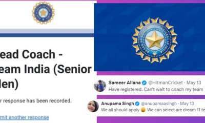 بھارتی کرکٹ ٹیم کے ہیڈ کوچ کے لیے مضحکہ خیز درخواستیں موصول