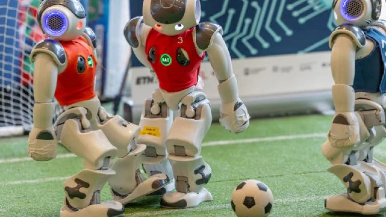 Robots play soccer at Geneva AI showcase