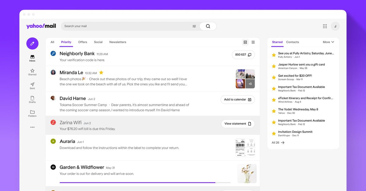 Yahoo Mail is adding more AI to simplify desktop email