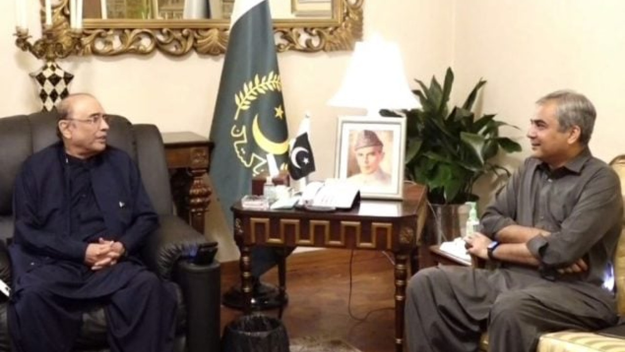 صدر مملکت آصف علی زرداری سے وفاقی وزیر داخلہ محسن نقوی کی ملاقات