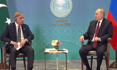 وزیراعظم شہباز شریف اور روس کے صدر پیوٹن کی ملاقات