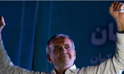 Moderate Pezeshkian wins Iran presidential election, urges people to stick with him