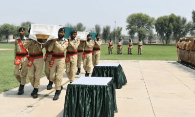 بنوں کینٹ حملے میں شہید  جوان  مکمل فوجی اعزاز کے ساتھ سپرد خاک