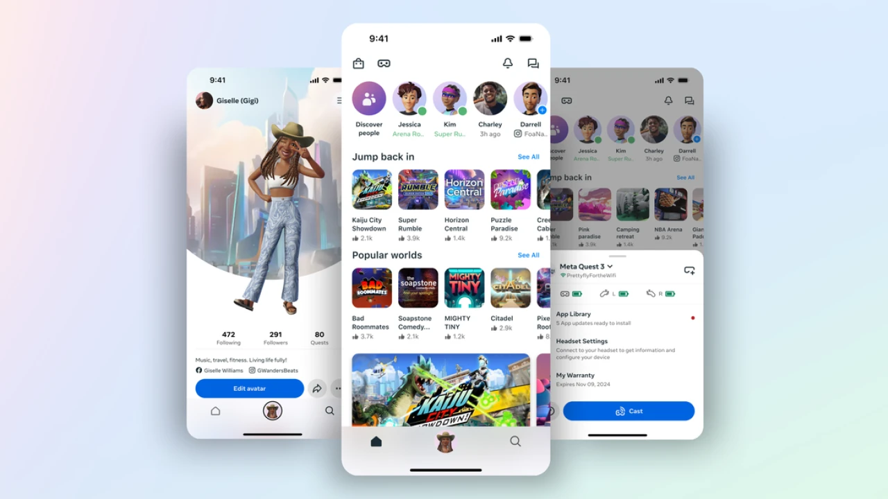 Meta’s redesigned Quest app puts a big focus on Horizon Worlds