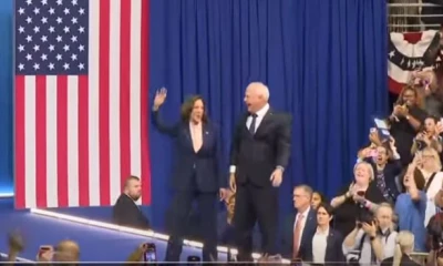 Kamala Harris and Tim Walz debut at Philadelphia rally