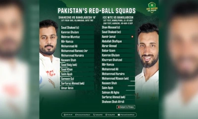 PCB announces squad for Test series against Bangladesh