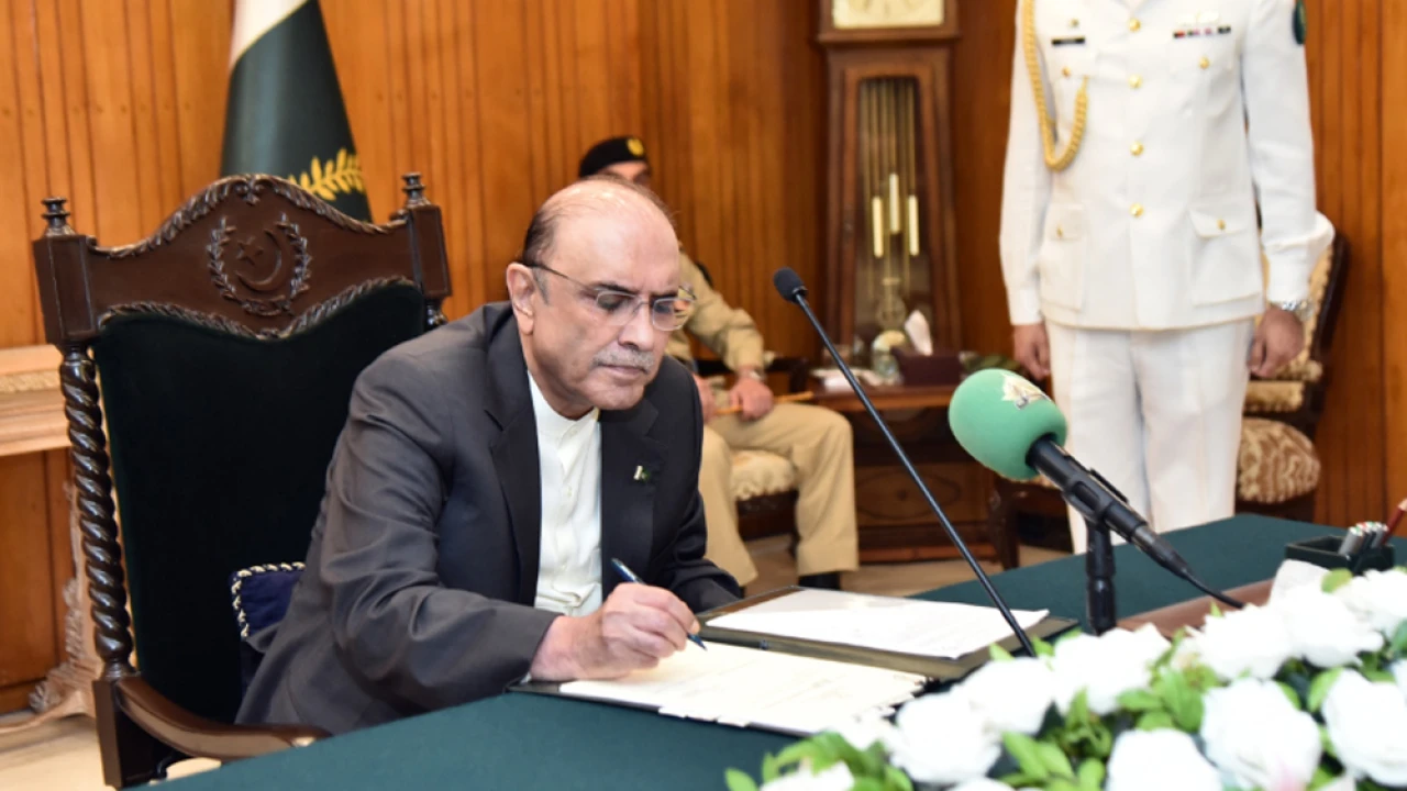 President Zardari approves Election Act Amendment Bill 2024