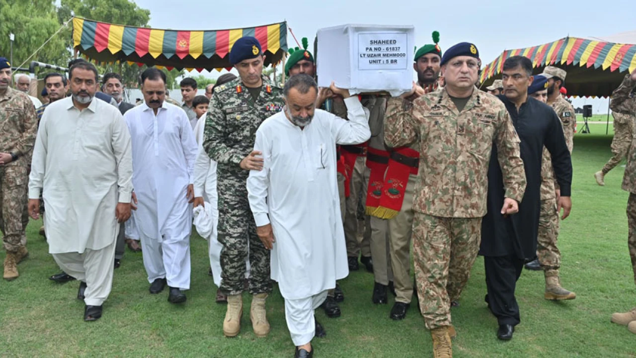 Funeral prayers for Lt. Uzair Mehmood Shaheed offered