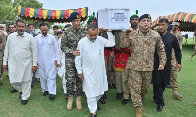 Funeral prayers for Lt. Uzair Mehmood Shaheed offered