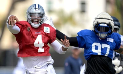 Prescott not practicing due to ankle soreness