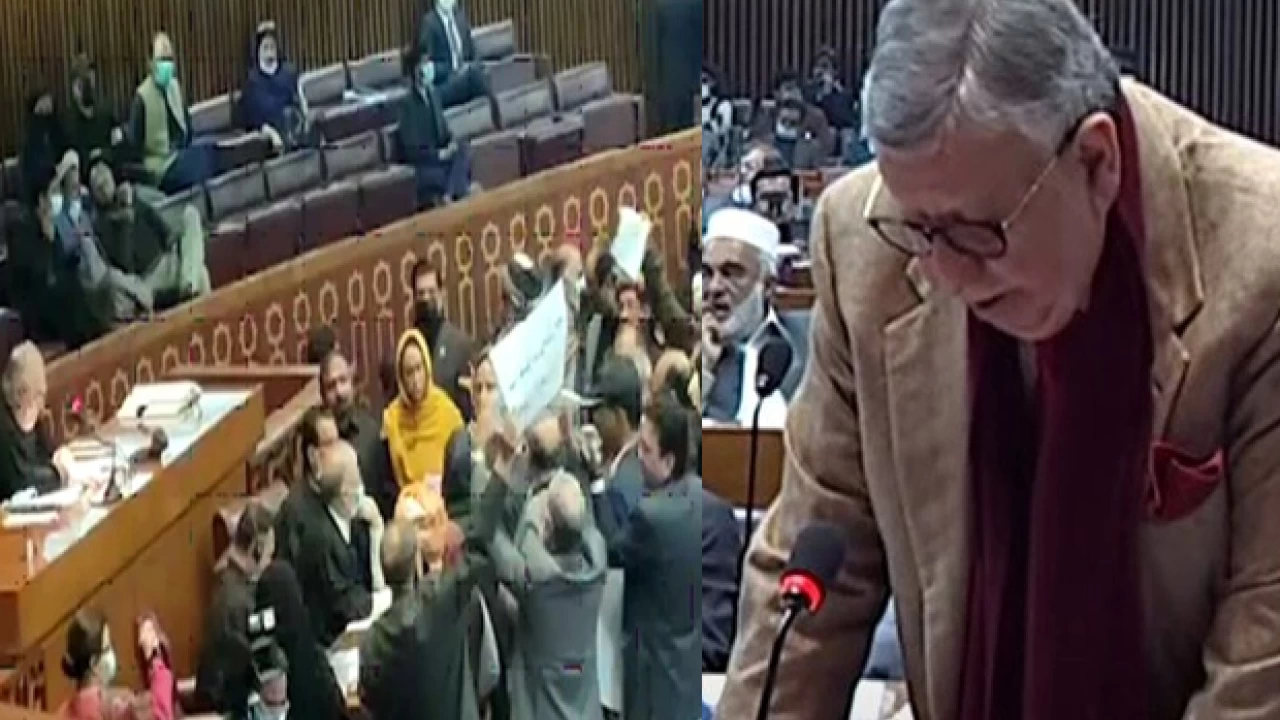 Uproar, scuffle in NA: Tarin presents Finance (Supplementary) Bill 2021