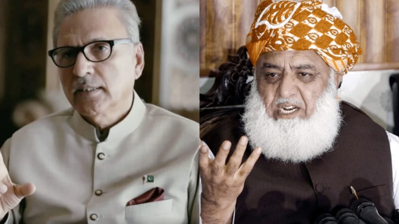 Dr Arif Alvi calls on Maulana Faza-ur-Rehman